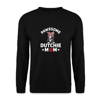 Holländischer Schäferhund Dutch Shepherd - Unisex Pullover - Schwarz - Vorne - Alina (178cm) & Michal (187cm)