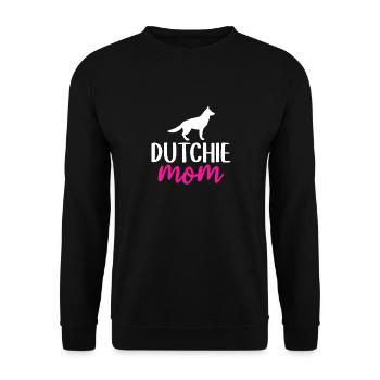 Holländischer Schäferhund Dutch Shepherd - Unisex Pullover - Schwarz - Vorne - Alina (178cm) & Michal (187cm)