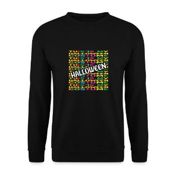 Halloween T-Shirt - Unisex Sweatshirt - black - Front - Alina (178cm) & Michal (187cm)