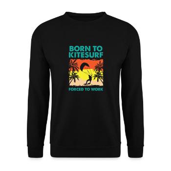 Kitesurfer Kitesurfing Kiteboard Kiter Kiten Bar - Unisex Sweatshirt - black - Front - Alina (178cm) & Michal (187cm)
