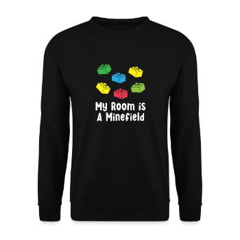 Clamping Bricks Blocks Building Blocks Kita Gift - Unisex Sweatshirt - black - Front - Alina (178cm) & Michal (187cm)