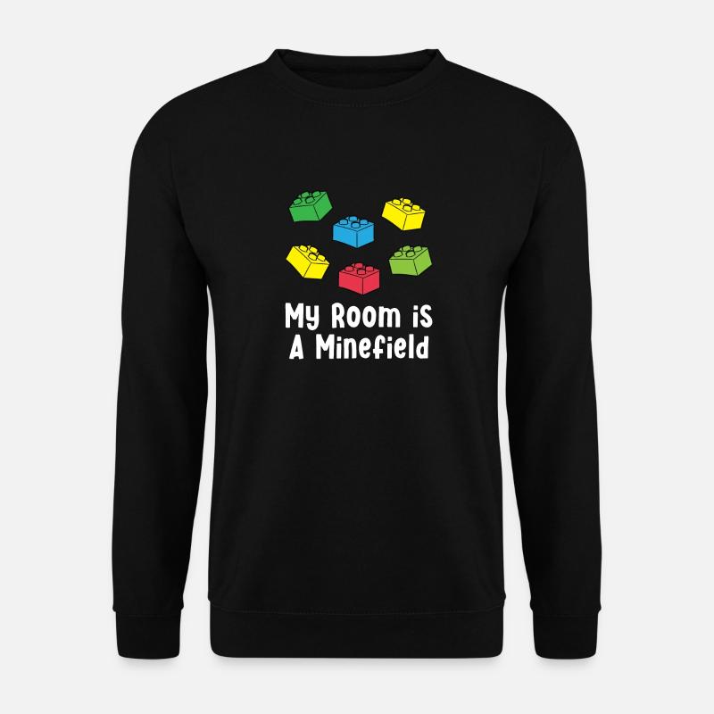 Klemmsteine Blöcke Bauen Bausteine Kita Geschenk - Unisex Pullover - Schwarz