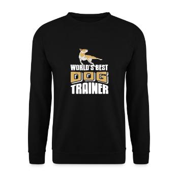 World's Best DOG Trainer Cool Retro Dog Training - Unisex Sweatshirt - black - Front - Alina (178cm) & Michal (187cm)
