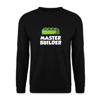 Blocs de construction pour enfants, briques, jouets, blocs de serrage - Sweat-shirt Unisexe - noir - Devant - Alina (178cm) & Michal (187cm)