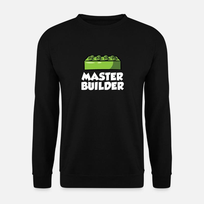 Kinder Bausteine Ziegel Spielzeug Klemmbausteine - Unisex Pullover - Schwarz