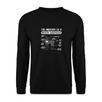 Holländischer Schäferhund Dutch Shepherd - Unisex Sweatshirt - black - Front - Alina (178cm) & Michal (187cm)