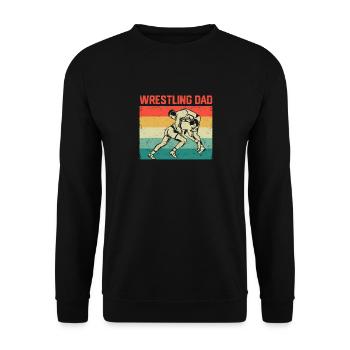 Lutte Papa Drôle Fête des Pères Lutteur Papa - Sweat-shirt Unisexe - noir - Devant - Alina (178cm) & Michal (187cm)