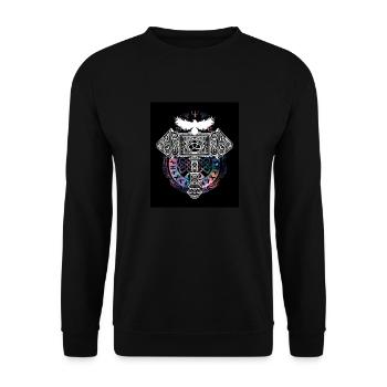 Thor Hammer Raven Mjölnir Rune Viking Galaxy - Unisex Sweatshirt - black - Front - Alina (178cm) & Michal (187cm)