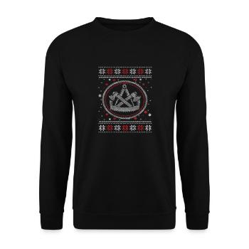 Ugly Zimmerer Motif Christmas Time Christmas Eve - Unisex Sweatshirt - black - Front - Alina (178cm) & Michal (187cm)