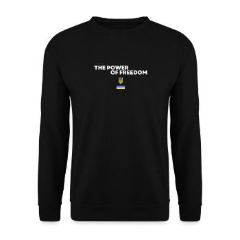 Le pouvoir de la liberté Trident Ukrainien - Sweat-shirt Unisexe - noir - Devant - Alina (178cm) & Michal (187cm)