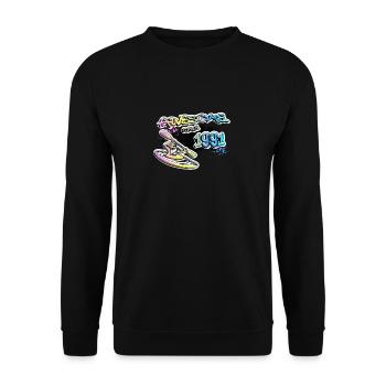 Génial depuis 1991. Kayak, kayakiste. Graffiti - Sweat-shirt Unisexe - noir - Devant - Alina (178cm) & Michal (187cm)
