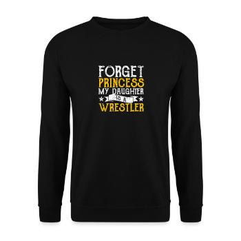 Oubliez la princesse Ma fille est une - Sweat-shirt Unisexe - noir - Devant - Alina (178cm) & Michal (187cm)