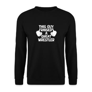 This guy pulled a big wrestler on Lustiger - Unisex Sweatshirt - black - Front - Alina (178cm) & Michal (187cm)