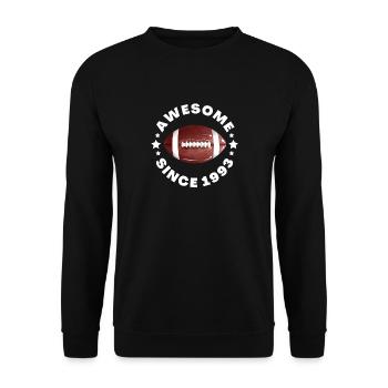 Super Seit 1993 Fußballkugel Gute Spielerlegende - Unisex Pullover - Schwarz - Vorne - Alina (178cm) & Michal (187cm)