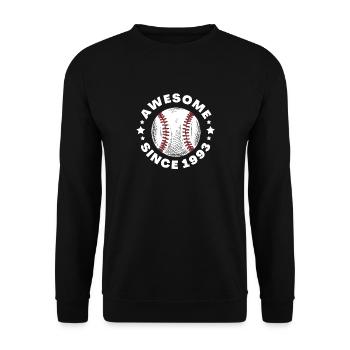 Super Seit 1993 Baseballball Gute Spieler Legende - Unisex Pullover - Schwarz - Vorne - Alina (178cm) & Michal (187cm)