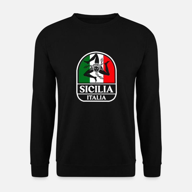 Sizilien flagge Sizilien Palermo Italien - Unisex Pullover - Schwarz
