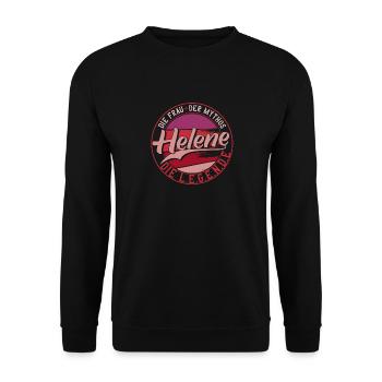 Die frau der Mythos die Legende Helene Geschenk - Unisex Pullover - Schwarz - Vorne - Alina (178cm) & Michal (187cm)