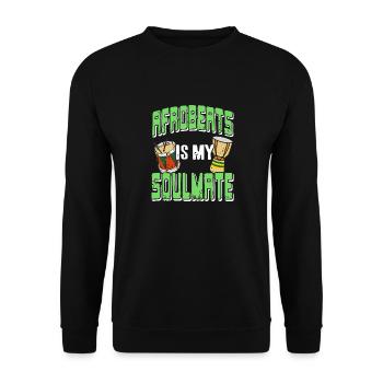 Afrobeats Is My Soulmate Retro Afrobeat Lover - Unisex Pullover - Schwarz - Vorne - Alina (178cm) & Michal (187cm)