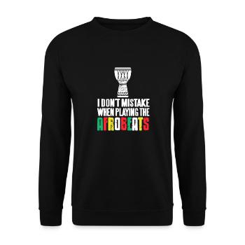 I Don't Mistake When Playing The Afrobeats Funny - Unisex Sweatshirt - black - Front - Alina (178cm) & Michal (187cm)
