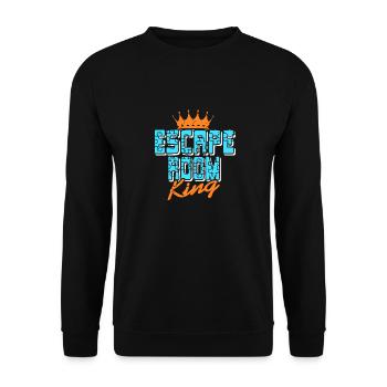 Escape Room KING Cool Retro T-Shirt - Unisex Sweatshirt - black - Front - Alina (178cm) & Michal (187cm)