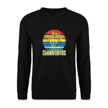 Retro Vintage Carnivorous Plants Lover Designs - Unisex Sweatshirt - black - Front - Alina (178cm) & Michal (187cm)