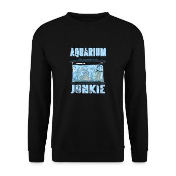 Aquarium Junkie Retro Vintage Fish Lover T-Shirt - Unisex Pullover - Schwarz - Vorne - Alina (178cm) & Michal (187cm)