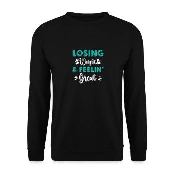 Losing Weight & Feeling Great Stomach Bypass Workout - Unisex Sweatshirt - black - Front - Alina (178cm) & Michal (187cm)