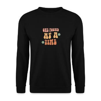 One Pound At A Time - Bariatric Surgery - Unisex Sweatshirt - black - Front - Alina (178cm) & Michal (187cm)