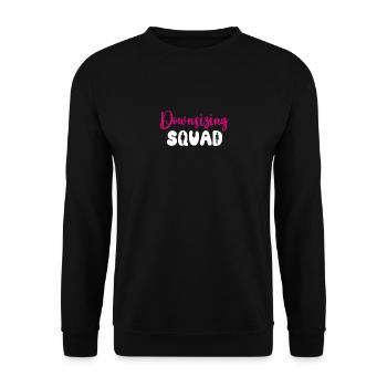 Downsizing Squad, Magenbypass-Operation - Unisex Pullover - Schwarz - Vorne - Alina (178cm) & Michal (187cm)