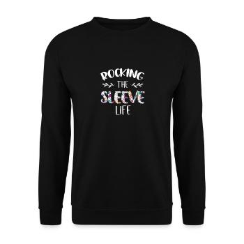 Rocking The Sleeve Life, Bariatric Sleeve Surgery - Unisex Pullover - Schwarz - Vorne - Alina (178cm) & Michal (187cm)