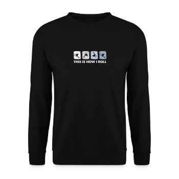 Voici comment je roule, ski de sport d’hiver - Sweat-shirt Unisexe - noir - Devant - Alina (178cm) & Michal (187cm)