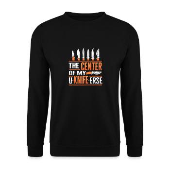 Butcher Knife Knife Knife Collector - Unisex Sweatshirt - black - Front - Alina (178cm) & Michal (187cm)