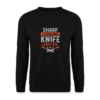 Butcher Knife Knife Knife Collector - Unisex Sweatshirt - black - Front - Alina (178cm) & Michal (187cm)