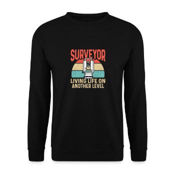 Landvermessung Kartograph Landvermesser - Unisex Pullover - Schwarz - Vorne - Alina (178cm) & Michal (187cm)