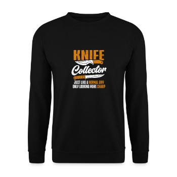 Butcher Knife Knife Knife Collector - Unisex Sweatshirt - black - Front - Alina (178cm) & Michal (187cm)