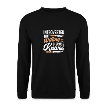 Butcher Knife Knife Knife Collector - Unisex Sweatshirt - black - Front - Alina (178cm) & Michal (187cm)