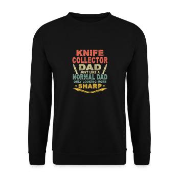 Butcher Knife Knife Knife Collector - Unisex Sweatshirt - black - Front - Alina (178cm) & Michal (187cm)