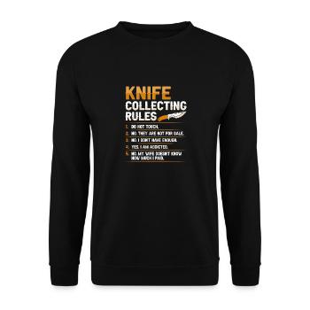 Butcher Knife Knife Knife Collector - Unisex Sweatshirt - black - Front - Alina (178cm) & Michal (187cm)