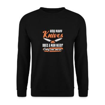 Butcher Knife Knife Knife Collector - Unisex Sweatshirt - black - Front - Alina (178cm) & Michal (187cm)
