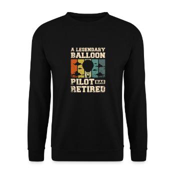 Un pilote de ballon légendaire a pris sa retraite - Sweat-shirt Unisexe - noir - Devant - Alina (178cm) & Michal (187cm)
