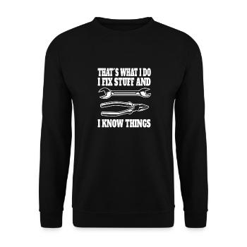 Artisan Mécanicien Artisan Tournevis - Sweat-shirt Unisexe - noir - Devant - Alina (178cm) & Michal (187cm)
