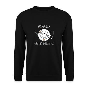 Oies et notes de musique Musician Cute Bird - Sweat-shirt Unisexe - noir - Devant - Alina (178cm) & Michal (187cm)