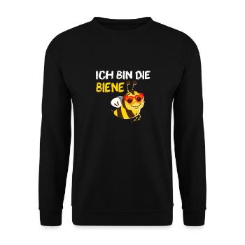 Ich Bin Die Biene Lustiger Name Sabine Vorname - Unisex Pullover - Schwarz - Vorne - Alina (178cm) & Michal (187cm)