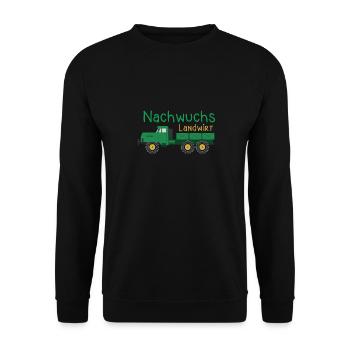 Nachwuchs Landwirt Bauer Dorfkind Traktor Junge - Unisex Pullover - Schwarz - Vorne - Alina (178cm) & Michal (187cm)