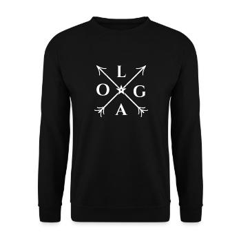 Olga X- Form Motiv Olga Geschenk - Unisex Pullover - Schwarz - Vorne - Alina (178cm) & Michal (187cm)