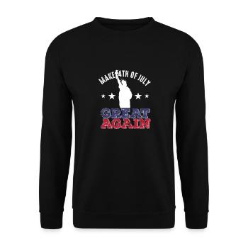Make 4th Of July Great Again Retro Vintage - Sweat-shirt Unisexe - noir - Devant - Alina (178cm) & Michal (187cm)