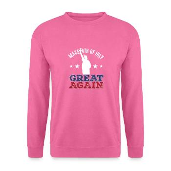 Make 4th Of July Great Again Retro Vintage - Sweat-shirt Unisexe - rose - Devant