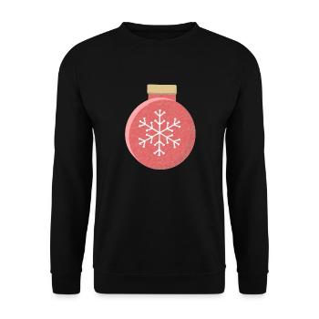 Weihnachten - Christbaumkugel - Unisex Pullover - Schwarz - Vorne - Alina (178cm) & Michal (187cm)