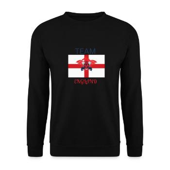 TEAM ENGLAND , football , soccer team - Unisex Sweatshirt - black - Front - Alina (178cm) & Michal (187cm)