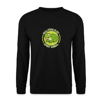 Bullfrog is my spirit animal, cute frog - Unisex Sweatshirt - black - Front - Alina (178cm) & Michal (187cm)